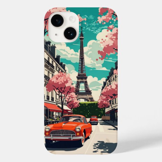 Vintag Paris Eiffel Tower Case-Mate iPhone Hülle (Rückseite)