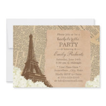 Vintag Paris Eiffel Tower Floral Bachelorette