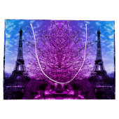 Vintag Paris Eiffel Tower Große Geschenktüte (Rückseite)