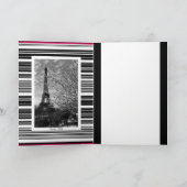 Vintag Paris Eiffel Tower Karte (Innenseite)