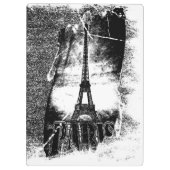 Vintag Paris Eiffel Tower Klemmbrett (Rückseite)