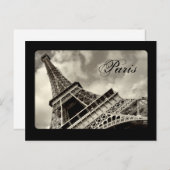Vintag Paris Eiffel Tower Postkarte (Vorne/Hinten)