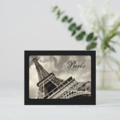 Vintag Paris Eiffel Tower Postkarte (Stehend Vorderseite)