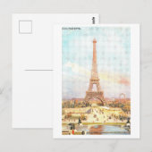 Vintag Paris Eiffel Tower Postkarte (Vorne/Hinten)