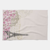 Vintag Paris Eiffelturm Französischer Lilac Geschirrtuch (Horizontal)