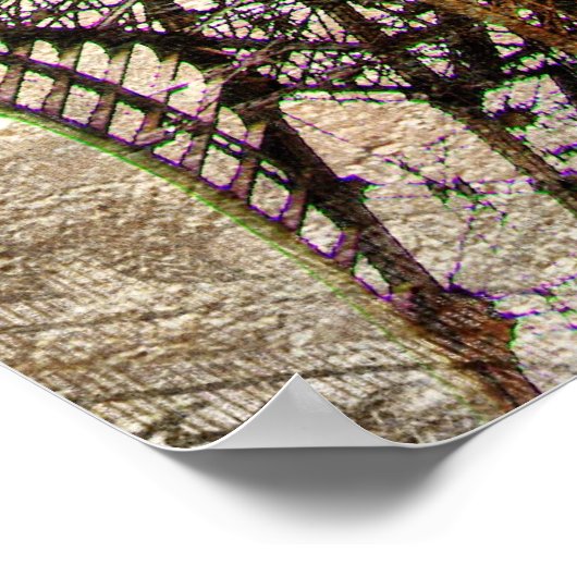 Vintag Paris, Eiffelturm Poster (Ecke)