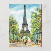 Vintag Paris, Eiffelturm Postkarte (Vorderseite)