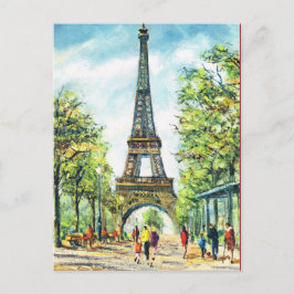 Vintag Paris, Eiffelturm Postkarte