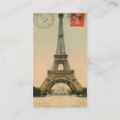 Vintag Paris Eiffelturm Postkarte Platzkarten (Rückseite)