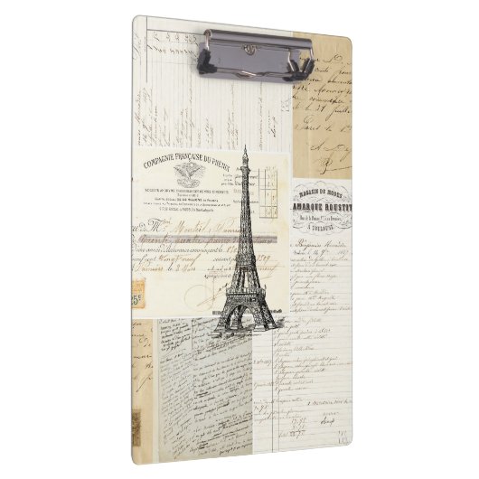 Vintag Paris Ephemera Clipboard Klemmbrett (Rechts)