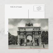 Vintag Paris, Etoile, Arc de Triumphe Postkarte (Vorne/Hinten)