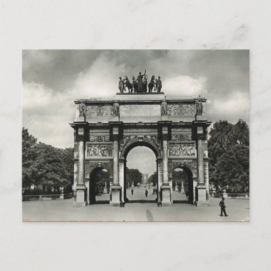 Vintag Paris, Etoile, Arc de Triumphe Postkarte (Vorderseite)