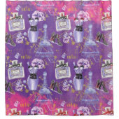 Vintag Paris Fashion Victim - Glitzer Design Duschvorhang (Vorderseite)