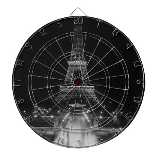 Vintag Paris Fontains Tower Eiffel Dartscheibe (vorne)