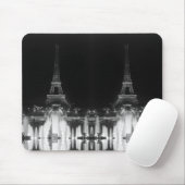 Vintag Paris Fontains Tower Eiffel Nachtmouse Pa Mousepad (Mit Mouse)