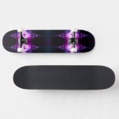 Vintag Paris Fontains Tower Eiffel Nachtskateboard Skateboard (Horizontal)