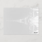 Vintag Paris Fontains Tower Eiffel Postkarte (Rückseite)