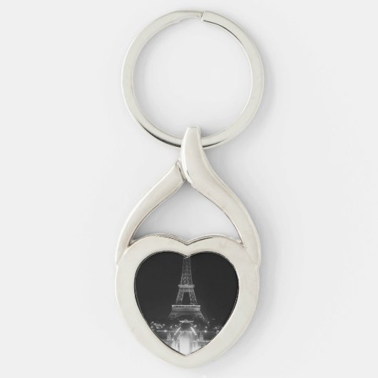 Vintag Paris Fontains Tower Eiffel Schlüsselanhänger (Vorderseite)