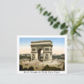 Vintag Paris Frankreich, Arc de Triomphe Postkarte (Stehend Vorderseite)