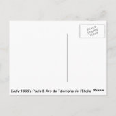 Vintag Paris Frankreich, Arc de Triomphe Postkarte (Rückseite)