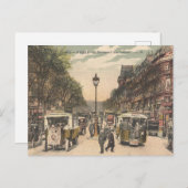 Vintag Paris Frankreich Le Boulevard des Italiens Postkarte (Vorne/Hinten)