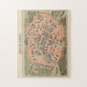 Vintag Paris Frankreich Monument Map (1882) Puzzle (Vertikal)