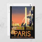 Vintag Paris - Frankreich Postkarte (Vorne/Hinten)