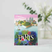 Vintag Paris - Frankreich Postkarte (Stehend Vorderseite)