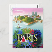 Vintag Paris - Frankreich Postkarte (Vorne/Hinten)