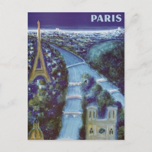 Vintag Paris, Frankreich - Postkarte (Vorderseite)