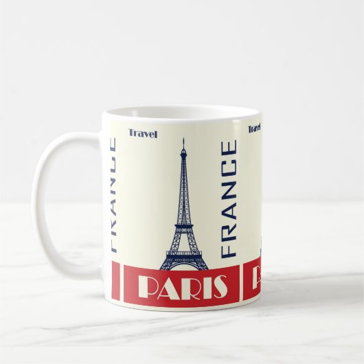 Vintag Paris, Frankreich: Reisen Kaffeetasse (Links)