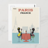 Vintag Paris Frankreich Sehenswürdigkeiten Postkarte (Vorne/Hinten)