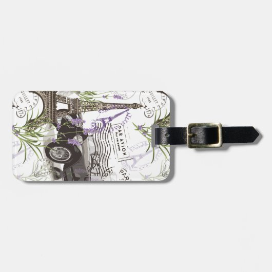 Vintag Paris Gepäckanhänger (Vorderseite horizontal)