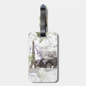 Vintag Paris Gepäckanhänger (Rückseite vertikal)