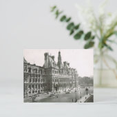 Vintag Paris, Hotel de Ville Postkarte (Stehend Vorderseite)
