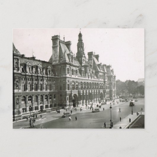 Vintag Paris, Hotel de Ville Postkarte (Vorderseite)