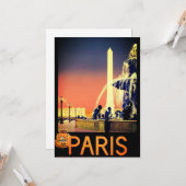 Vintag Paris Karte (Vorderseite/Rückseite Beispiel)