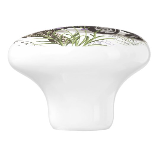 Vintag Paris Keramikknauf (Seitenansicht)