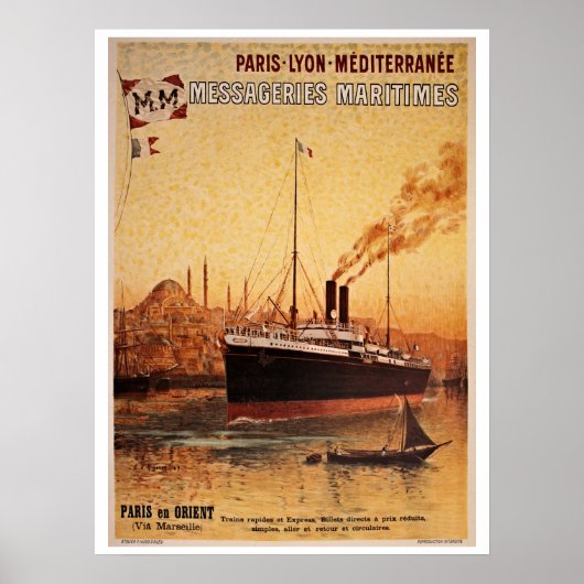 Vintag Paris Lyon Méditerranée Poster (Vorne)