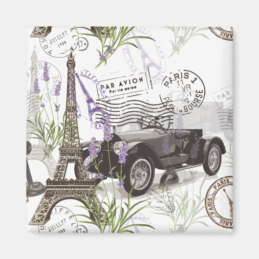 Vintag Paris Magnet (Vorne)