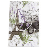 Vintag Paris Mittlere Geschenktüte (Rückseite)