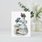 Vintag: Paris-Mode, 1830 Postkarte (Stehend Vorderseite)