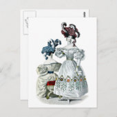 Vintag: Paris-Mode, 1830 Postkarte (Vorne/Hinten)