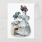 Vintag: Paris-Mode, 1830 Postkarte (Vorderseite)