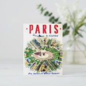 Vintag Paris Pan American Adv Postkarte (Stehend Vorderseite)