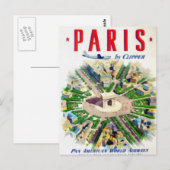 Vintag Paris Pan American Adv Postkarte (Vorne/Hinten)