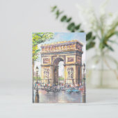 Vintag Paris, Paris Arc de Triumphe, Postkarte (Stehend Vorderseite)