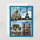 Vintag Paris, Paris Multiview Postkarte (Vorne/Hinten)