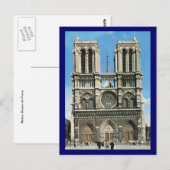 Vintag Paris, Paris Notre Dame de Paris Postkarte (Vorne/Hinten)