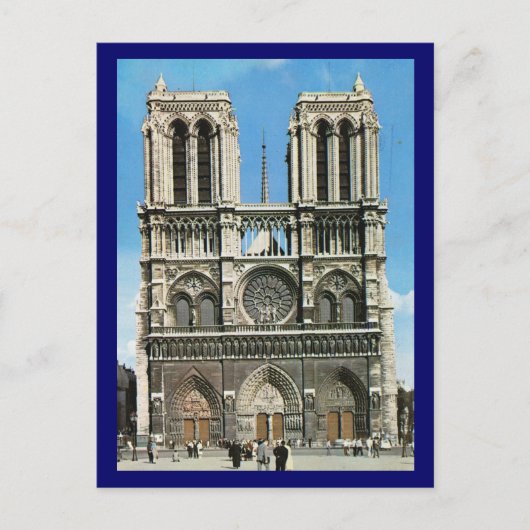 Vintag Paris, Paris Notre Dame de Paris Postkarte (Vorderseite)